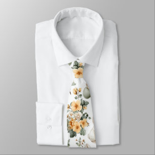 Vintage Easter Bunny Floral (4)  Tie