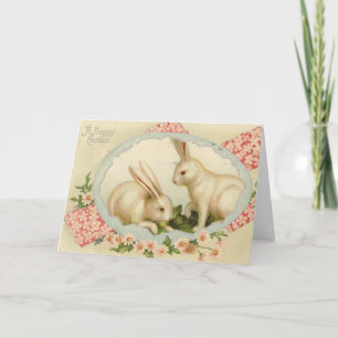 Vintage Easter Bunny Holiday Greeting card