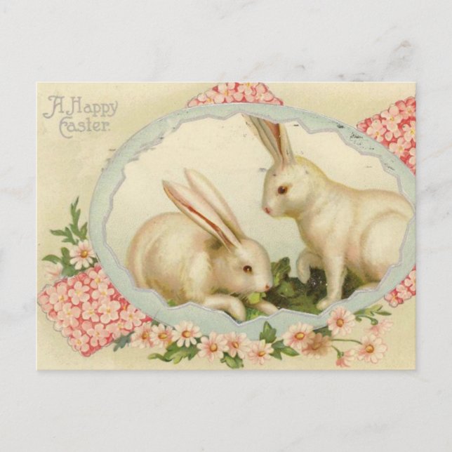 Vintage Easter Bunny Holiday Postcard (Front)