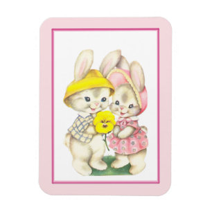 Vintage Easter Bunny Magnet