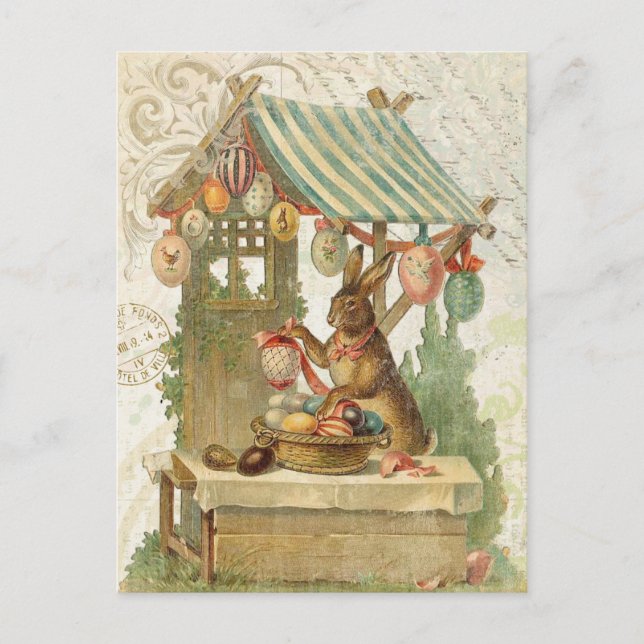 Vintage Easter bunny postcard (Front)
