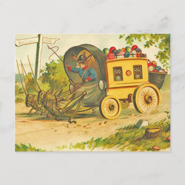 Vintage Easter Bunny Postcard (Front)