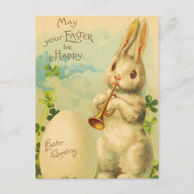 Vintage Easter Bunny Postcard (Front)