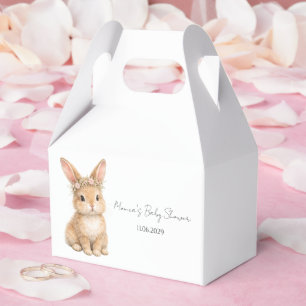 Vintage Easter Bunny Rabbit Baby Watercolor Favor Box