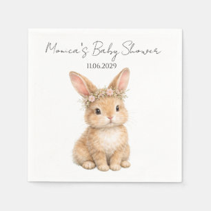 Vintage Easter Bunny Rabbit Baby Watercolor Napkin