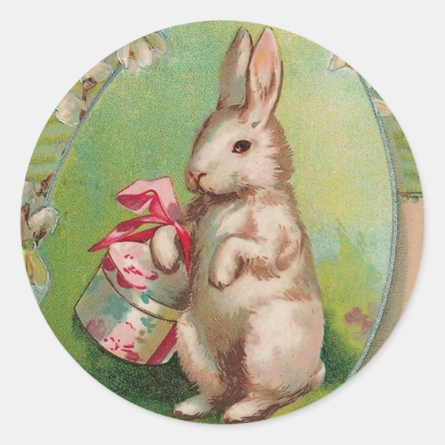 Vintage Easter Bunny Stickers (Front)