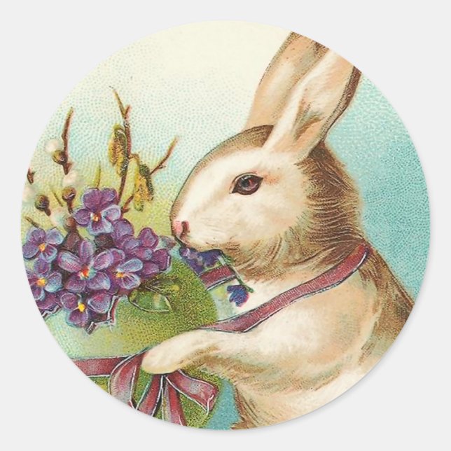 Vintage Easter Bunny Stickers (Front)