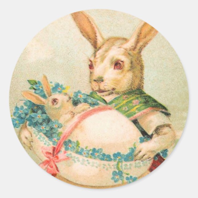 Vintage Easter Bunny Stickers (Front)
