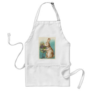 Vintage Easter Bunny With Green Egg Standard Apron