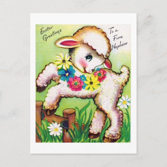 Vintage Easter Card Reproduction Postcard (Front)