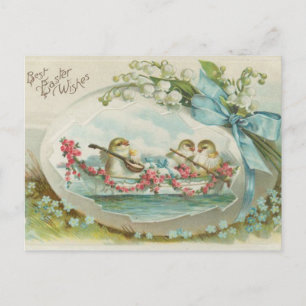 Vintage Easter Chicks  Holiday Postcard