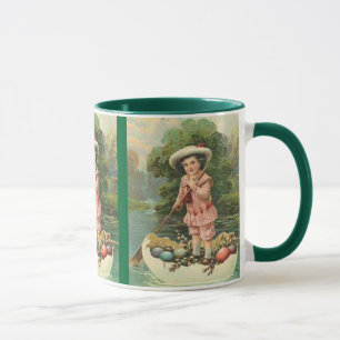 Vintage Easter Child in Egg Boat, ZSSG Mug