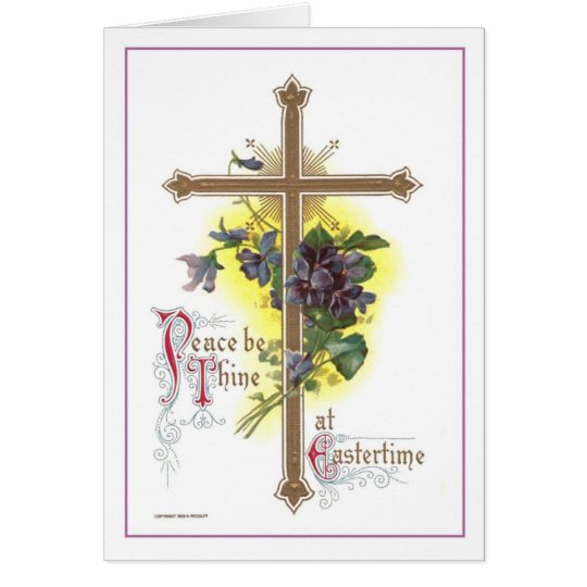 Vintage Easter Cross Card