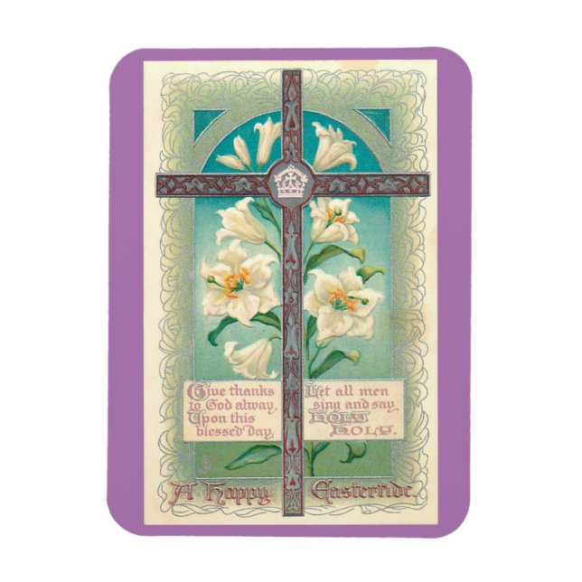 Vintage Easter Cross Magnet (Vertical)