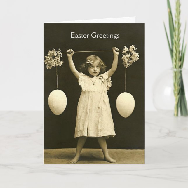 Vintage Easter - Easter Egg Hunts, Holiday Card (Front)