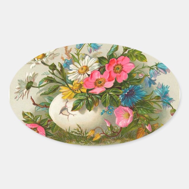 Vintage Easter Egg Stickers (Front)