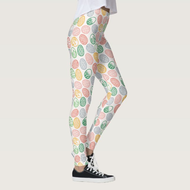 Vintage Easter Eggs Pattern | Leggings (Right)