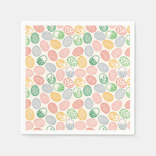 Vintage Easter Eggs Pattern   Paper Napkin