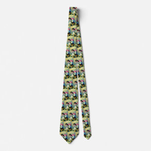 Vintage Easter Girl and Baby Chicks Tie