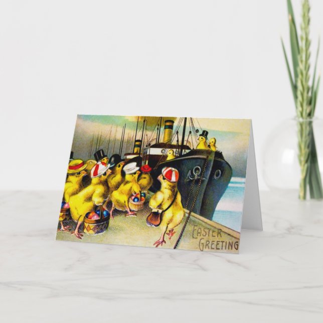 Vintage Easter Greeting Card (Front)