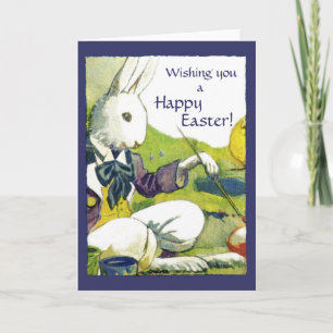 Vintage Easter Greeting Card - Dressed Rabbit