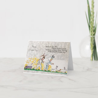 Vintage Easter Greetings Holiday Card