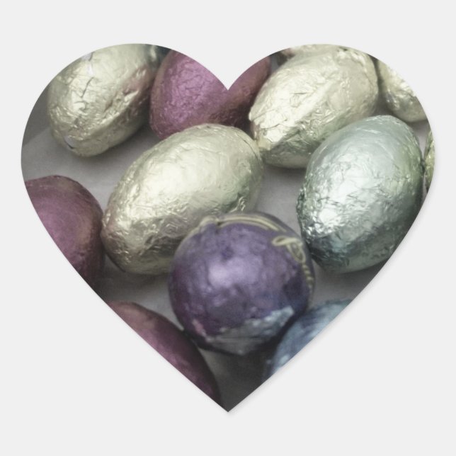 'Vintage Easter' Heart Stickers (Front)