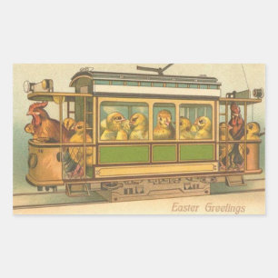 Vintage Easter Holiday art sticker