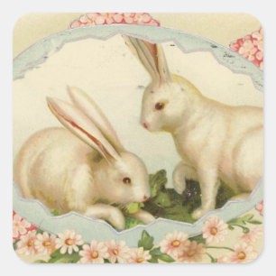 Vintage Easter Holiday art sticker