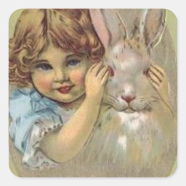 Vintage Easter Holiday Art sticker (Front)