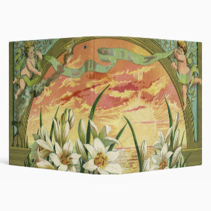 Vintage Easter Lilies Sunrise and Victorian Angels Binder