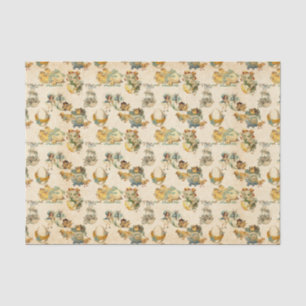 Vintage Easter mixed pattern party tissue Paper