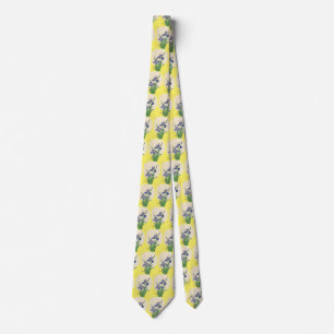 Vintage Easter, Purple Garden Iris Flowers Tie