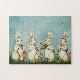 Vintage Easter Rabbit And Egg Jigsaw Puzzle