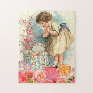 Vintage Easter Spring And Egg Jigsaw Puzzle