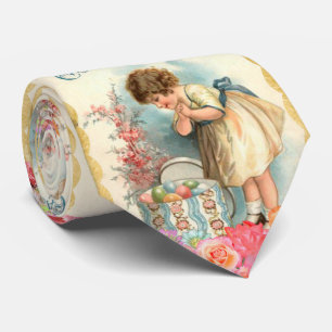 Vintage Easter Spring And Egg Tie