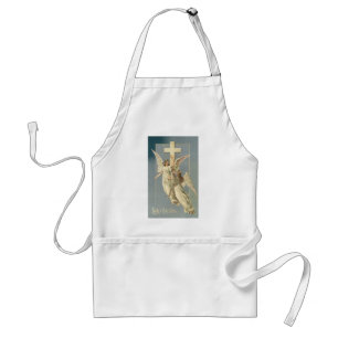 Vintage Easter, Victorian Angels with a Cross Standard Apron