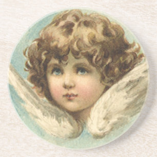 Vintage Easter, Victorian Lily Flowers and Angel Coaster