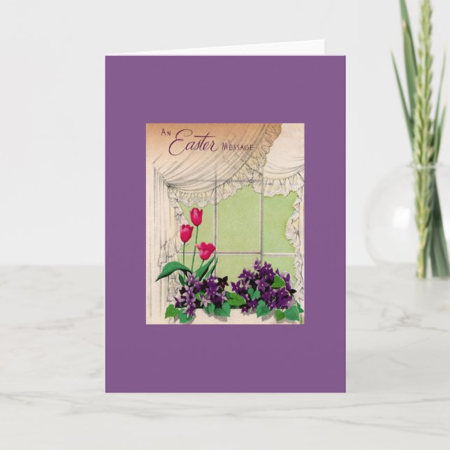Vintage Easter Window Card (Front)