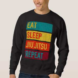 Vintage Eat Sleep Jiu Jitsu Repeat Sweatshirt