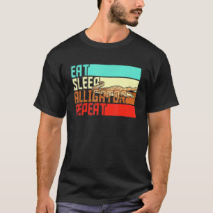 Vintage Eat Sleep Repeat Alligator T-Shirt
