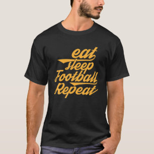Vintage Eat Sleep Rugby Repeat T - Funny Sport Gif T-Shirt
