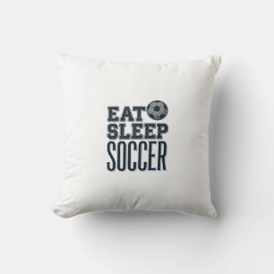 Vintage Eat Sleep Soccer Shirt Design (2)_1 Throw Pillow