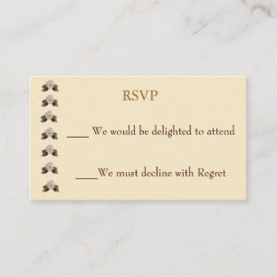 Vintage Ecru Wedding RSVP Enclosure Card