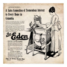 Vintage Eden Electric Clothes Washer Print
