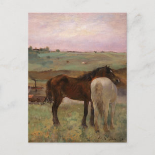 Vintage Edgar Degas Horses in a Meadow Postcard