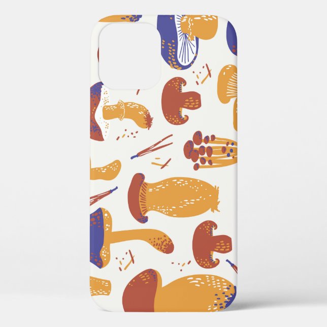 Vintage Edible Mushrooms Illustration Case-Mate iPhone Case (Back)