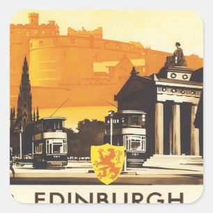 Vintage Edinburgh LNER Square Sticker