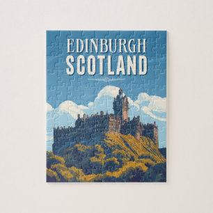 Vintage Edinburgh Scotland Travel Jigsaw Puzzle