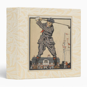Vintage Edward Penfield Golf Illustration Art Binder